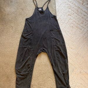 Free People Hot Shot Onesie size small washed black color